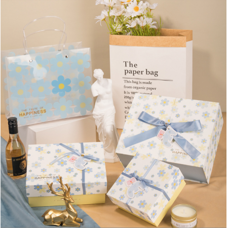 Hat Top Gift Boxes With Ribbon And Lids Packaging 