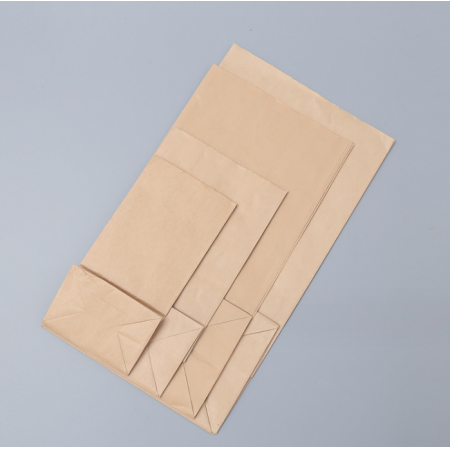 Oil-proof Square Bottom Bakery Kraft Paper Packaging Bag Custom 