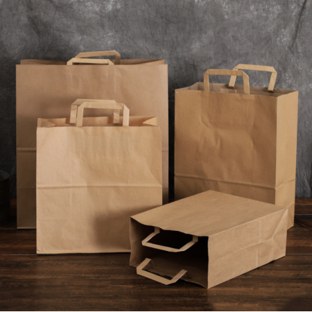 Paper Bags For Food Takeaway Luxury Kraft Paper Bags With Logo Custom 