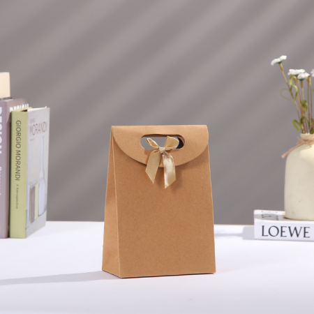 Kraft Paper Bags With Logo For Jewelry Craft Gift Bag 