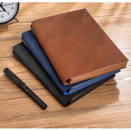 Luxury Vintage Sheepskin Notebook Leather Journal Custom Printing Notepad A5 