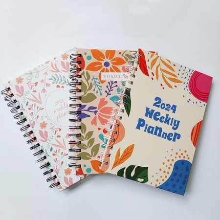 Custom Notebook Spiral Binding With Bookmark Weekly Planner Notepad Journal Print 