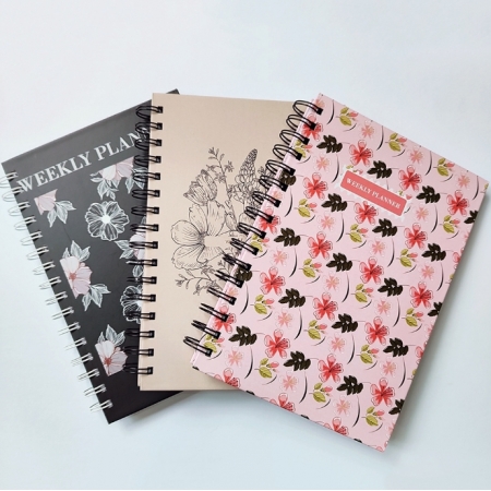 Custom Notebook Spiral Binding With Bookmark Weekly Planner Notepad Journal Print 