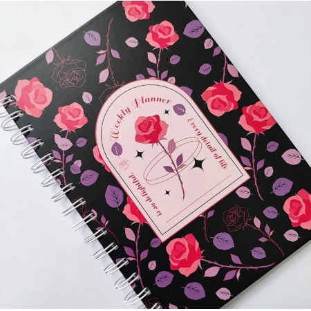 Custom Notebook Spiral Binding With Bookmark Weekly Planner Notepad Journal Print 