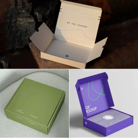 Custom Printed Shipping Boxes E Flute Corrugated Mailer Gift Rigid Carton 